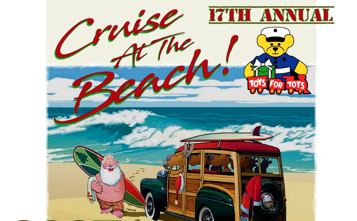 Cruise At The Beach Christmas Car Show partial flyer 2025